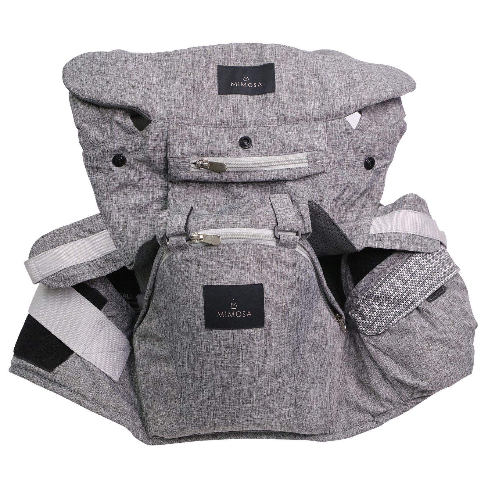 Mimosa Airplush 6 Way Hipseat Carrier Grey Baby Carriers KidX Buy Sell Exchange